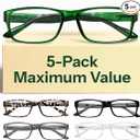 Gaoye 1.5 Professional Reading Glasses for All Day - Computer Readers with Blue Light Protection - Value Pack