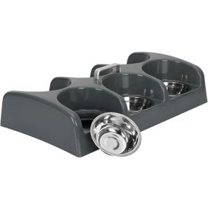 Puppy Feeding Station for 6 Puppies, Puppy Food Bowl System, Puppy Feeders for Multiple Puppies, Litter Dog Bowl Feeder with Individual Feeding Spaces, Anti-Competition, Easy Clean Durable PP Material