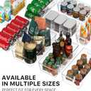 Simple Houseware 4 Pcs Kitchen Clear Bin Storage Organizer, 15" x 8" x 3.75"