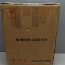 Bathroom Medicine Cabinet with Beveled Edge Mirrored Door 14 x 18 inch, Recessed or Surface Mount, with Adjustable Glass Shelves (Matt White)