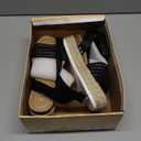 Soda Topic Open Toe Buckle Ankle Strap Espadrilles Flatform Wedge Casual Sandal Size 9
