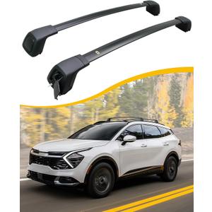 Lockable Cross Bars Roof Rack Fit for 2023-2026 Kia Sportage SX/SX Prestige Luggage Rack Crossbar Cargo Carrier Rooftop Accessories (with Side Flush Rails)