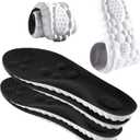 2 Pairs 4D Cloud Technology Insole - Super Soft Comfort Insoles, Soft Foot Protection Cloud Feeling Insole, U-Shape Memory Foam Insoles (Black, Men: US 8-11)