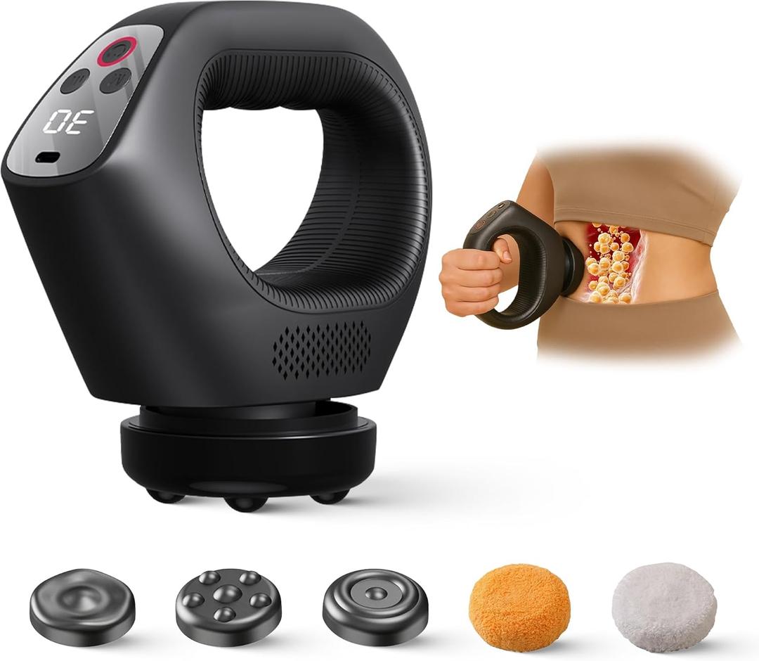 AuraSculpt Mini Anti-Cellulite Massager for Lymphatic Drainage, Micro-Vibration Tech, Wireless Rechargeable, Lightweight Ergonomic for Skin Toning & Smoother-Looking Results