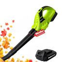 Mueller UltraStorm Cordless Leaf Blower, 20 V Powerful Motor, Electric Leaf Blower for Lawn Care, Battery Powered Leaf Blower Lightweight for Snow Blowing (Battery & Charger Included) Green
