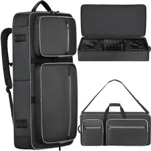 DJ Controller Bag Compatible with DDJ FLX10 / 1000 / REV7 / REV5 / SC LIVE 4, DJ Soft Case Gig Bag with Multi-pocket for DJ Controller & Accessories (Medium)