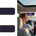 XCBYT Square Car Window Shades for Windshield & Side Windows, 2-Pack Static Cling Glare Blocker, Removable Tint, Long Size for Wider Coverage, Semi-Transparent with Strong Hold (15.75" x 7.09")