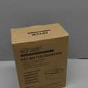 Cat Water Fountain Stainless Steel 108oz/3.2L, APAUK Automatic Pet Fountain Dog Water Dispenser with Water Level Window, Quiet Cat Fountain for Drinking, Inside with Replacement(1 Filter&1 Sponge) (Silver)