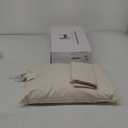 LOFE Organic Buckwheat Pillow for Sleeping with Organic Cotton Pillowcase - Kids/Travel Size 11''x16'' Adjustable Firm Pillow, Cervical Support for Back and Side Sleepers(Tartary Buckwheat Hulls) (Off White(pure))