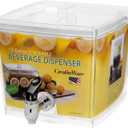 CreativeWare Beverage Dispenser with No Base Sleeve, 1.5 Gallon, Clear