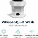 Portable Folding Washing Machine, 12L Mini Washer for Baby Clothes, Underwear, Delicates - Foldable, Quiet, Space-Saving Laundry Machine for Travel, Dorms, Apartments, Camping, Small Loads
