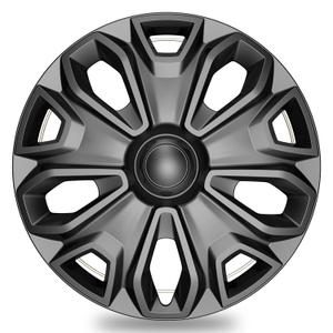 TangMiGe 4-Pack Hubcaps Wheel Covers Compatible with Ford Transit 150/250 / 350, 2015 2016 2017 2018 2019 2020 2021 2022 2023 2024, 16 inch, 5 Y Spok, Standard Leg, Black Color