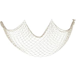 Decorative Fishing Net 1 Pack, 5x10 ft Large Beige Fish Net Decor for Wall, Photo Display, Nautical Mermaid Pirate Ocean Themed Beach Hawaii Under the Sea Party Decorations