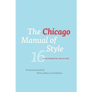 The Chicago Manual of Style, 16th Edition, Book