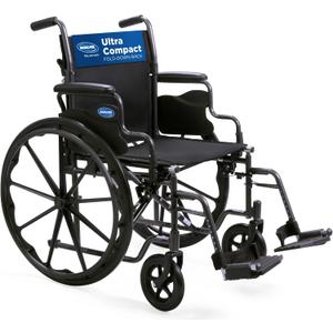Invacare Wheelchair for Adult, Compact Folding Manual Wheel Chair with Flip-Back & Removable Desk-Length Arms, Fold-Down Backrest, Lightweight Design, Swing-Away Footrests, 300lb Weight Capacity