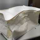 Canvas Comforters Bags Closet Organizers and Storage for Quilts Clothes Organization Containers Bins with Sturdy Zipper, Clear Window 75L for Sweaters Blankets Storage Bedroom Collapsible 6Pack