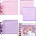 2 Pcs Satin Bassinet Sheet Baby Hair Protect Soft Silk Feeling Sheet Baby Bassinet for Rectangle Cradle Pad Mattress Newborn Infant (Pink)
