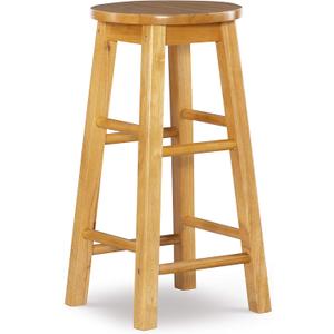 Linon Binya Natural 24" Counter Stool with Round Seat