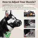 Mayerzon Dog Muzzle, Breathable Basket Muzzles for Small, Medium, Large and X-Large Aggressive Dogs Beagle German Shepherd Doberman, Cage Mouth Guard Stop Biting Chewing for Grooming Training