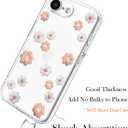 Unov Case for iPhone 16e Case Clear with Design Embossed Flower Pattern TPU Soft Shock Bumper Absorption Slim Protective 6.1 Inch (Daisy Blooms)