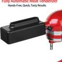 Meat Tenderizer for KitchenAid Stand Mixer-Updated Stainless Steel Gears Meat Tenderizer Attachment for All Models KitchenAid, Sturdy and Last (Black)