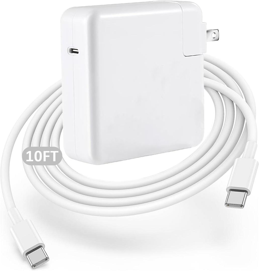 MacBook Pro Charger,96W MacBook Air Charger Fast Charging USB C Laptop Power Adapter,10FT Quick USB C Charging Cord for Mac Book Pro 16/15/14/13inch 2024/2023/2022/2021/2020/2019/M1 M2 M3 Mac Book Air