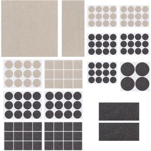 143-Piece Felt Furniture Pads, Anti-Scratch Furniture Felt Pads, Self-Adhesive Chair Leg Floor Protectors for Hardwood Floors, Brown and Beige, HOME MASTER HARDWARE