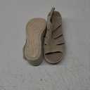 Womens Wedge Sandals Platform Walking Sandals Open Toe Ankle Elastic Strap Casual Comfortable Summer Dressy (8, Beige)