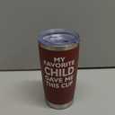 RAYSTAR Christmas Gifts for Mom from Daughter Son - My Favorite Child Gave Me This Cup - Mom Birthday Gifts, Mother Birthday for Wife Grandma - 20 Oz Tumbler