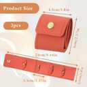 Xthrotsenk 3 PCS Mini Travel Jewelry Bag Travel Jewelry Pouch Mini Bags Multicolor Foldable Travel-Case Multifunctional Organizer with Buckle for Necklaces, Bracelets, Earrings, Rings, Brooches