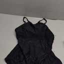 Tempt Me Women's Black Tankini Top - High Neck Swimsuit Top with Tummy Control & Ruched Design, Size: M