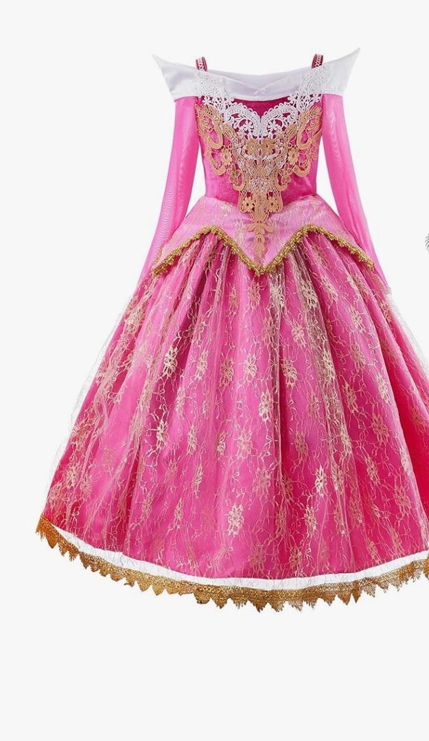 JerrisApparel Girls Pink Princess Costume Halloween Cosplay Party Dress up Size 110