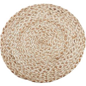 SARO LIFESTYLE 3168.N16R Finley Collection Woven Design Jute Placemats (Set of 4) 16" Natural