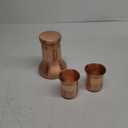 Scout Nature Pure Copper Bedroom Water Bottle Hammered Design | Pitchers | Water Jug | Ayurveda Health Benefits | Bedside Carafes with Tumbler/Glass with Lid 1350 ML