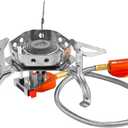 GSI Outdoors Remote Canister Stove Compact Foldable Camping Stove with Piezo Ignition, 11,000 BTU Output, and Stable Stand Design