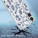 Buleens for iPhone 16 Case 6.1 Inch - Clear Flexible TPU Women Cute Girls Protection Phone Cover Slim Fit Shockproof Girly Pretty Fashion Aesthetic Design Pattern case for iPhone 16, Flower