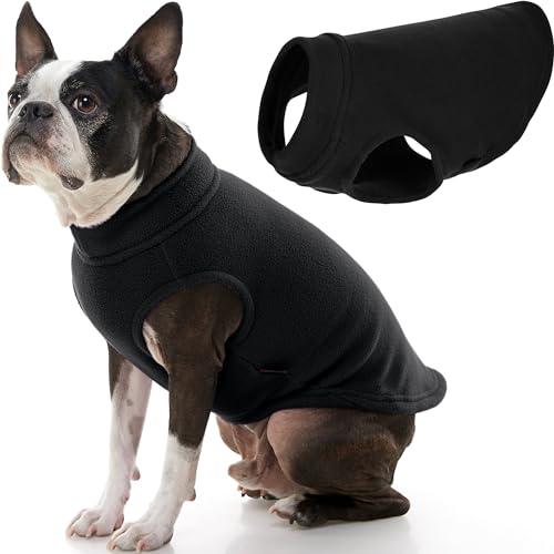 Gooby - Stretch Fleece Vest, Pullover Fleece Vest Jacket Sweater for Dogs, Black, M