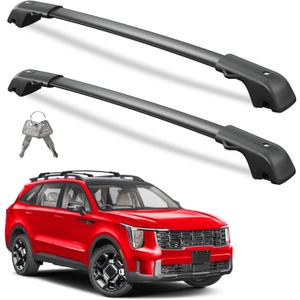 Wonderdriver 300lbs Lockable Roof Rack Cross Bars Compatible with Kia Sorento X-Line & X-Pro 2021-2026 (with Raised Rails,Not Flushed Rails), Crossbars Rooftop Cargo Carrier Luggage