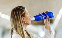 Elite Screens Collapsible Water Bottles - 3-Pack, 16.9 oz, Blue - Foldable & Reusable Water Bottle with Carabiner Strap for Hiking, Camping & Cycling - Long Flight Must-Haves & Theme Park Essentials