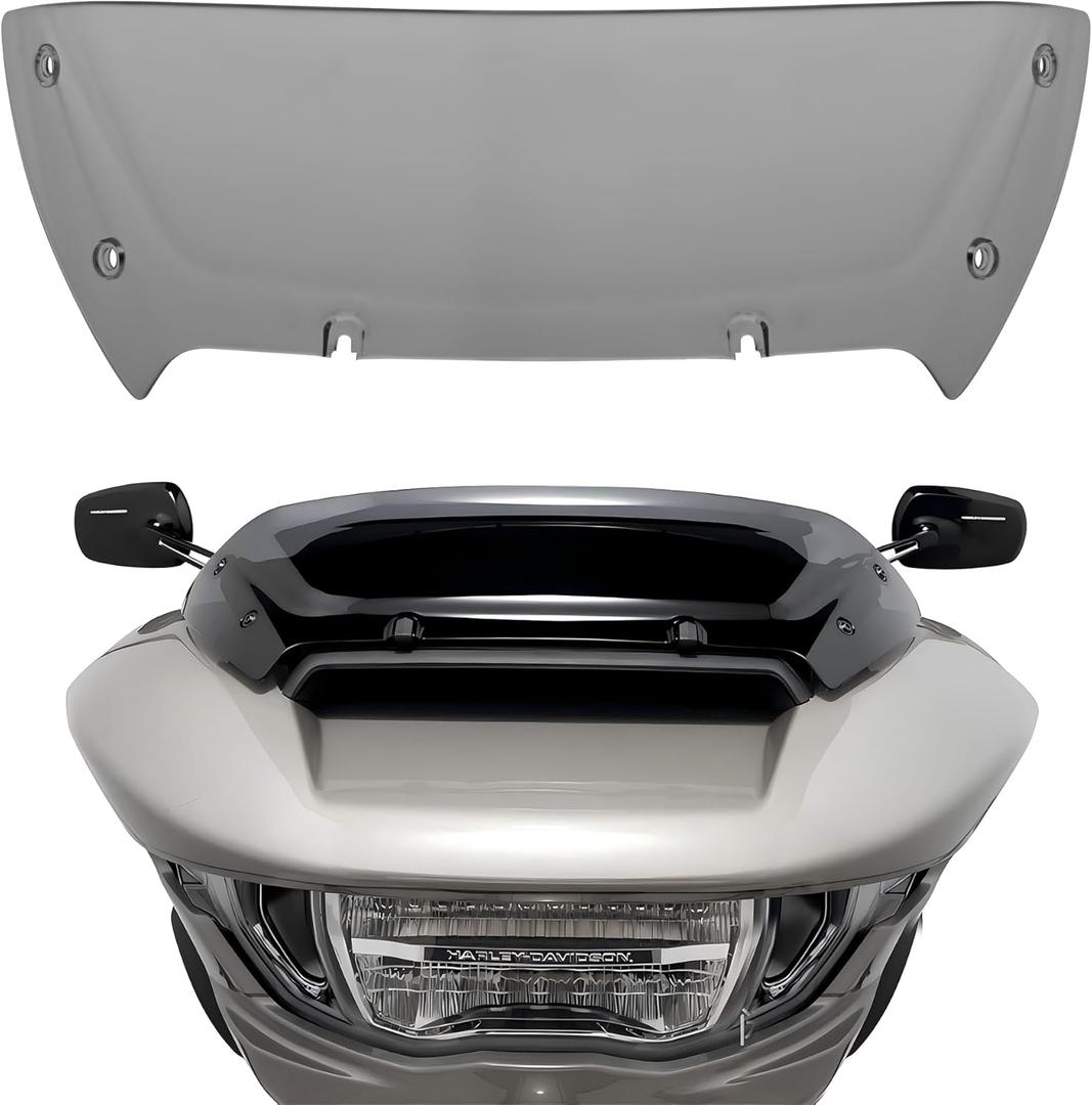 FATECIM 6" Wave Windshield Windscreen Air Deflector for Harley CVO Road Glide FLTRXSE 2023-up, CVO Road Glide ST FLTRXSTSE 2024-up, Road Glide FLTRX 2024-up Accessories (Smoke)