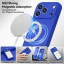 LOVE 3000 Designed for iPhone 17 Pro Case, Premium Silicone [Compatible with Magsafe][Soft Anti-Scratch Microfiber Lining] Shockproof Protective Phone Case for Men Women 6.3", Klein Blue