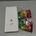 6 Pack 12 Inch Sparkly Christmas Picks and Sprays Christmas Tinsel Tree Picks Stems Red Green and Gold Fireworks Xmas Tree Topper Ornaments for Floral Vase Fillers Wreath Garland Decor DIY Supplies