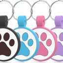 QR Code Cat Tag, Modifiable Pet Online Profile, Multiple Emergency Contact, Scannable QR Code, Instant Location Email Alert (Small Breeds - 1", Black & Blue & Rose & Purple)
