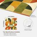 HOMETITUTE 10-Pack Peel and Stick Vinyl Floor Tiles, 12x12 Inch Retro Abstract Geometric Removable Self Adhesive Flooring Stickers, Covers 10 Sq. Ft, Ideal for Kitchen, Entryway, Living Room Decor