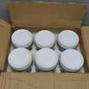 NETANY 6-pack 16oz Glass jars with Airtight Lids, Overnight Oats Containers with Lids, Wide mouth Mason Salad jars, Glass Food Storage Containers for Snacks Yogurt Spice Sugar-White