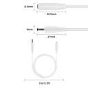 3.3FT DC 3.5x1.35mm Male to Female Extension Cable White, 22AWG, for CCTV Cameras DC Power Adapters Audio Devices Routers LED Strips 2PCS