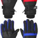 SATINIOR 2 Pairs Kids Waterproof Winter Snow Gloves Ski Gloves for Boy Girl Outdoor Warm Thickening Snowboar, S