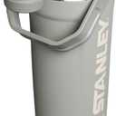 STANLEY Vitalize Shaker Bottle 20 oz | Leakproof Insulated Stainless Steel Shaker Cup | Base Storage and Twist On Fast Flow Lid | Protein Shakes and Pre Workout Powder | BPA-Free | Sage Grey