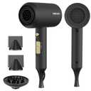 SHRATE Ionic Hair Dryer with Diffuser | Professional Blow Dryer for Curly, Frizzy & All Hair Types | Low Noise & Gentle for Sensitive Hair | Compact & Portable Design for Home, Travel, Women & Men