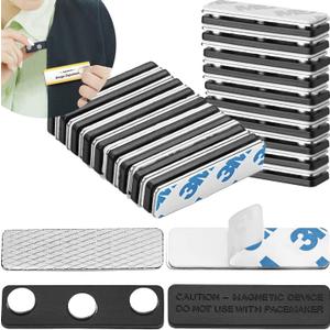 Magnetic Name Tag Holders with Strong Magnets for Securely Attaching ID Badges, Name Tags, and Accessories - 100 Pack